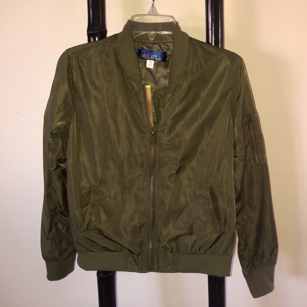 Olive Green Bomber Jacket